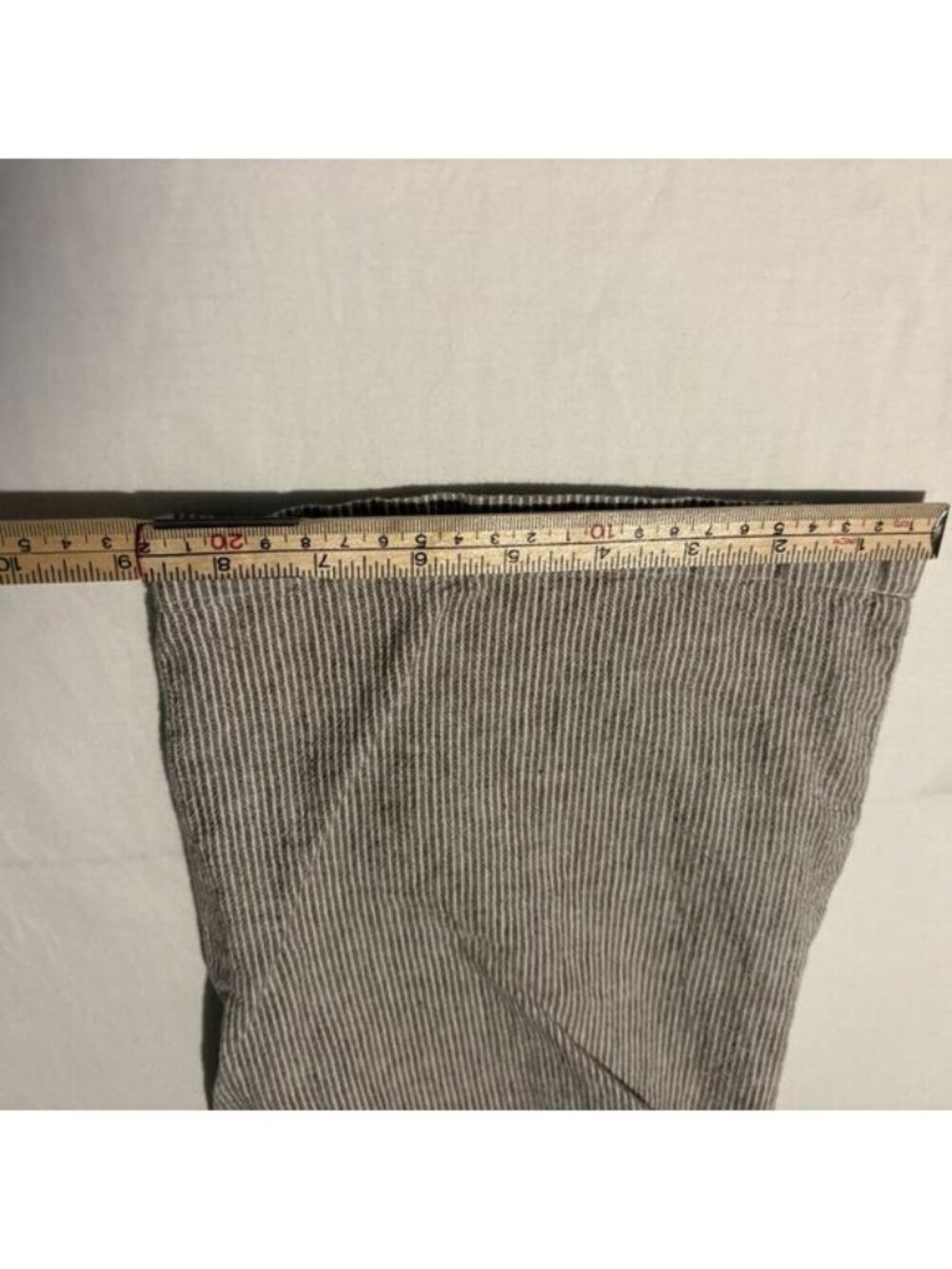 Capri Pants Womens Linen Blend Striped Brown Casual - Picture 7 of 9